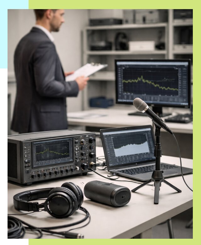 Сертификация аудиотехники в Железногорске от 15332 р., Алешин-Жлк