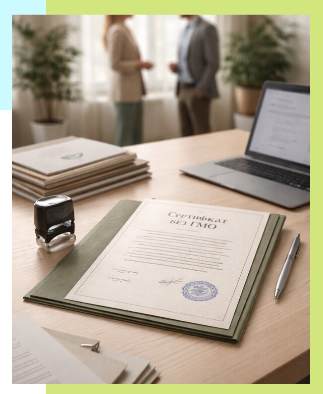 Сертификат без ГМО в Железногорске от 7666 р. оформить срочно Алешин-Жлк